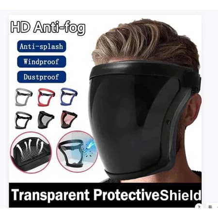 Máscara Facial Antiembaçante , À Prova D'água Super Proteção HD Transparente , Adequada Para Adultos Resistência A Altas