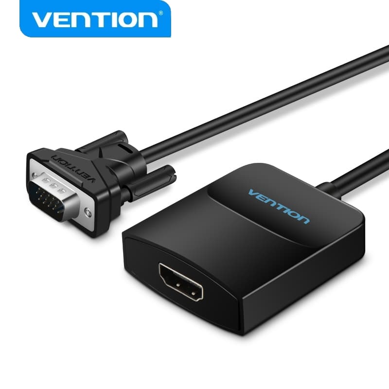 Vention Conversor VGA Para HDMI 1080P @ 60Hz-Plug & Play Compatível Com Projetores/Laptops/PC