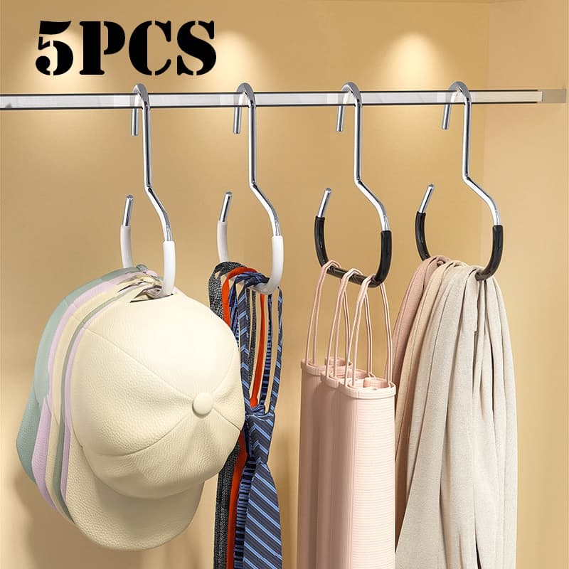5 Pçs Expansível De Aço Inoxidável Chapéu Rack Montagem Na Parede Boné Organizador Para 8 Chapéus Multi-Funcional Pendur