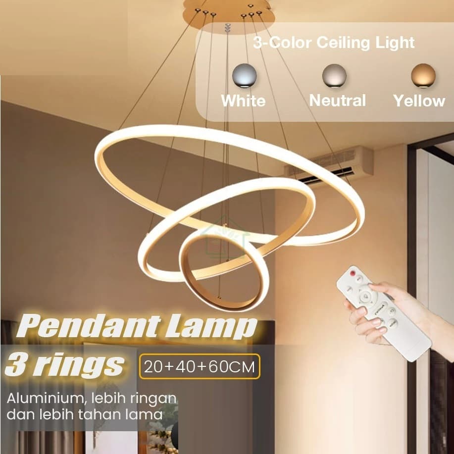 Lustres Escandinavos , 3 Cores E 1 Luz De Teto , Adequados Para Salas De Estar , Jantar Bares