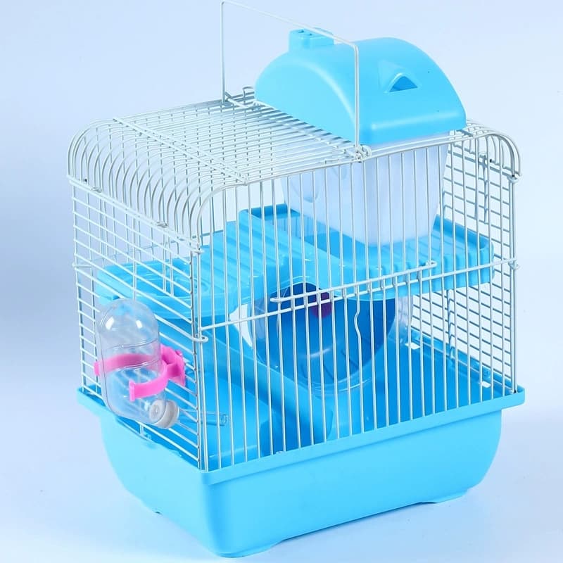 MIW Gaiola Colorida Para Hamster De 2 Andares Com Casa Tubular E Rodas