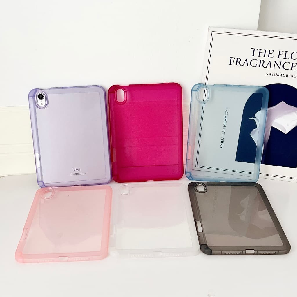 Para iPad Mini 7 6 5 4 Pro 11 Ar 2 3 4 5 6 11 TPU Macio 11 2025 10.2 Translúcido Com slot Caneta Caso
