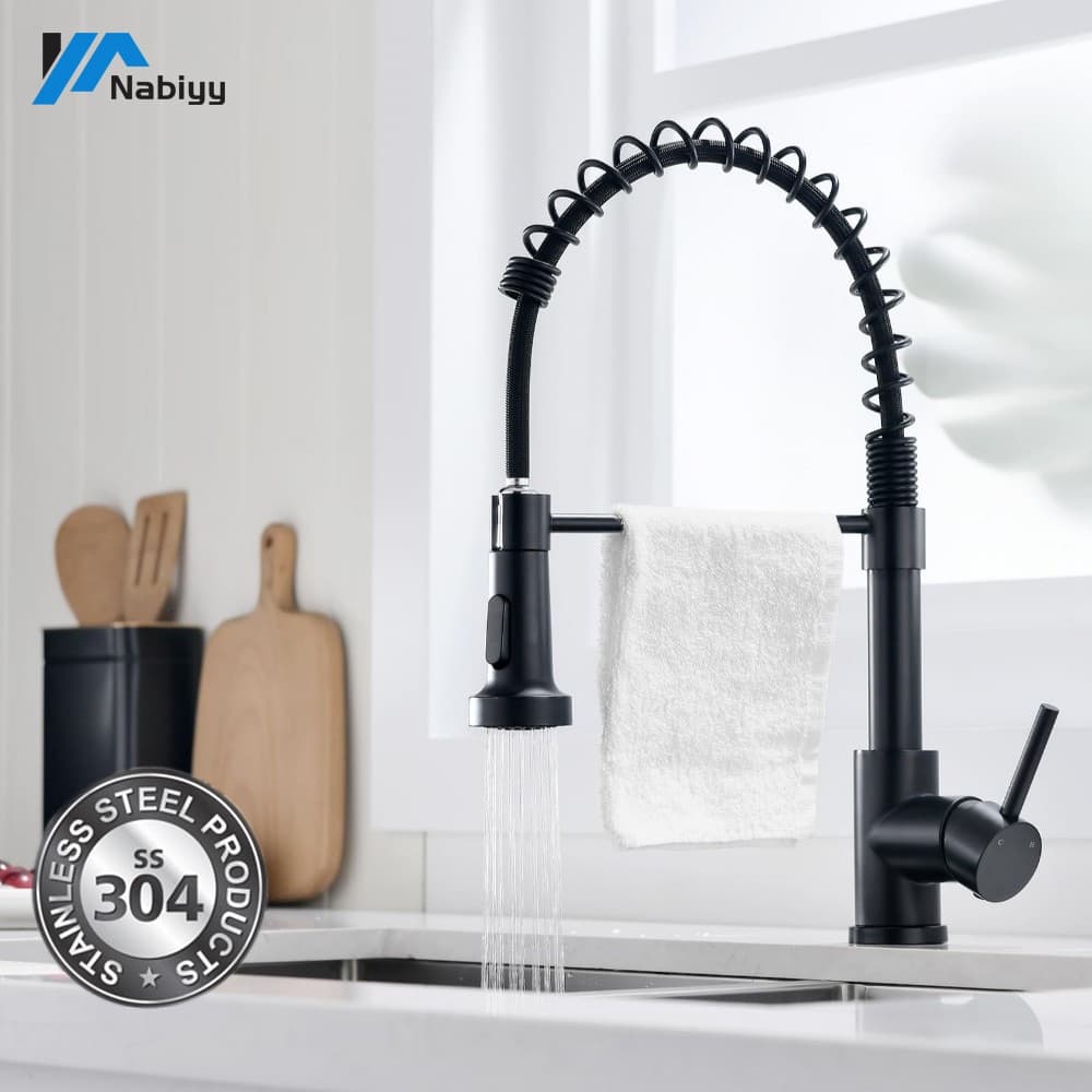 Torneira Cozinha Gourmet Mixer Chuveiro Duo Spray Preto Torneiras extraíveis premium