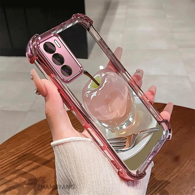 Capa Para Realme C75 Galvanizada À Prova De Choque , Estética , Cristal De Alta Definição , Novo design , Imagem De Maçã
