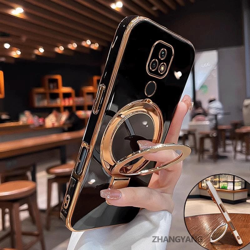 Capa Para Moto E7 Plus Estética Novo design Galvanizado silicone TPU De Telefone Com Suporte Multifuncional Meninas E Me