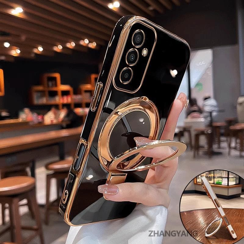 Capa Para Samsung M14 M52 M54 5G Estética Novo design Galvanizado silicone TPU De Telefone Com Suporte Multifuncional Me