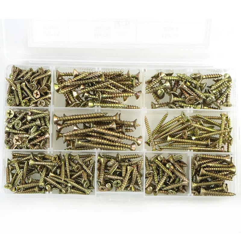 Kit 420 Peças De Parafusos E Plugues Com Organizador