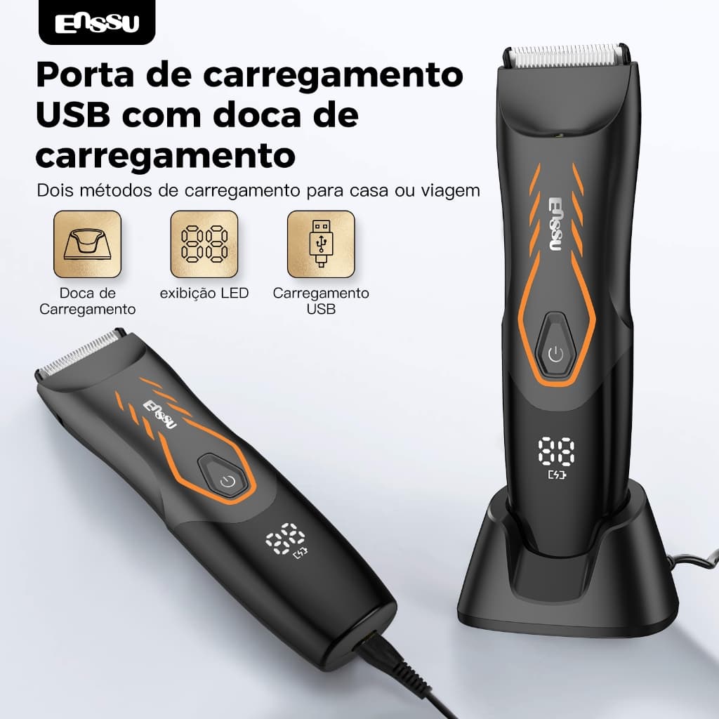 Aparador Corporal Completo com Base, Luz LED e Lâmpada de Precisão – Impermeável