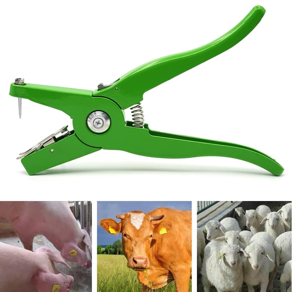 Aplicador de brincos de animais, alicate universal para brinco de gado para vaca, porco, cabra, ovelha, cordeiro