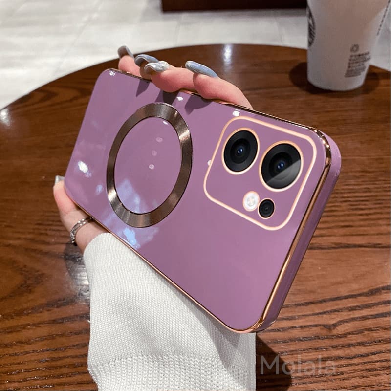 Capa De Telefone Para Motorola Moto G05 E15 metal Magnético Traseira De Silicone Macio