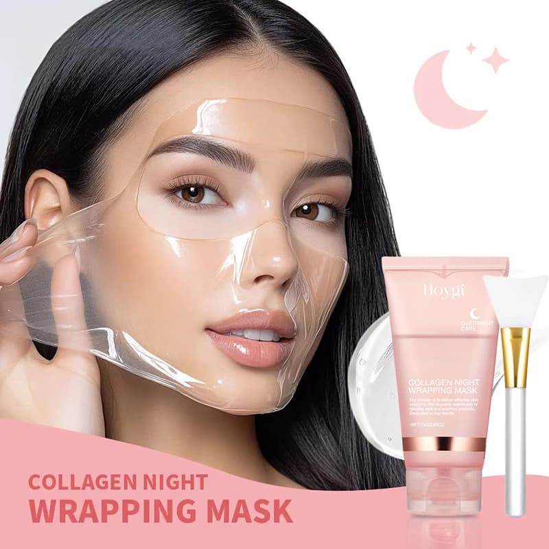 Enviar pincel Máscara De Embrulho De Colágeno Noturno Coreano 75G-Rejuvenescer , Hidratar E Iluminar ! Melhora