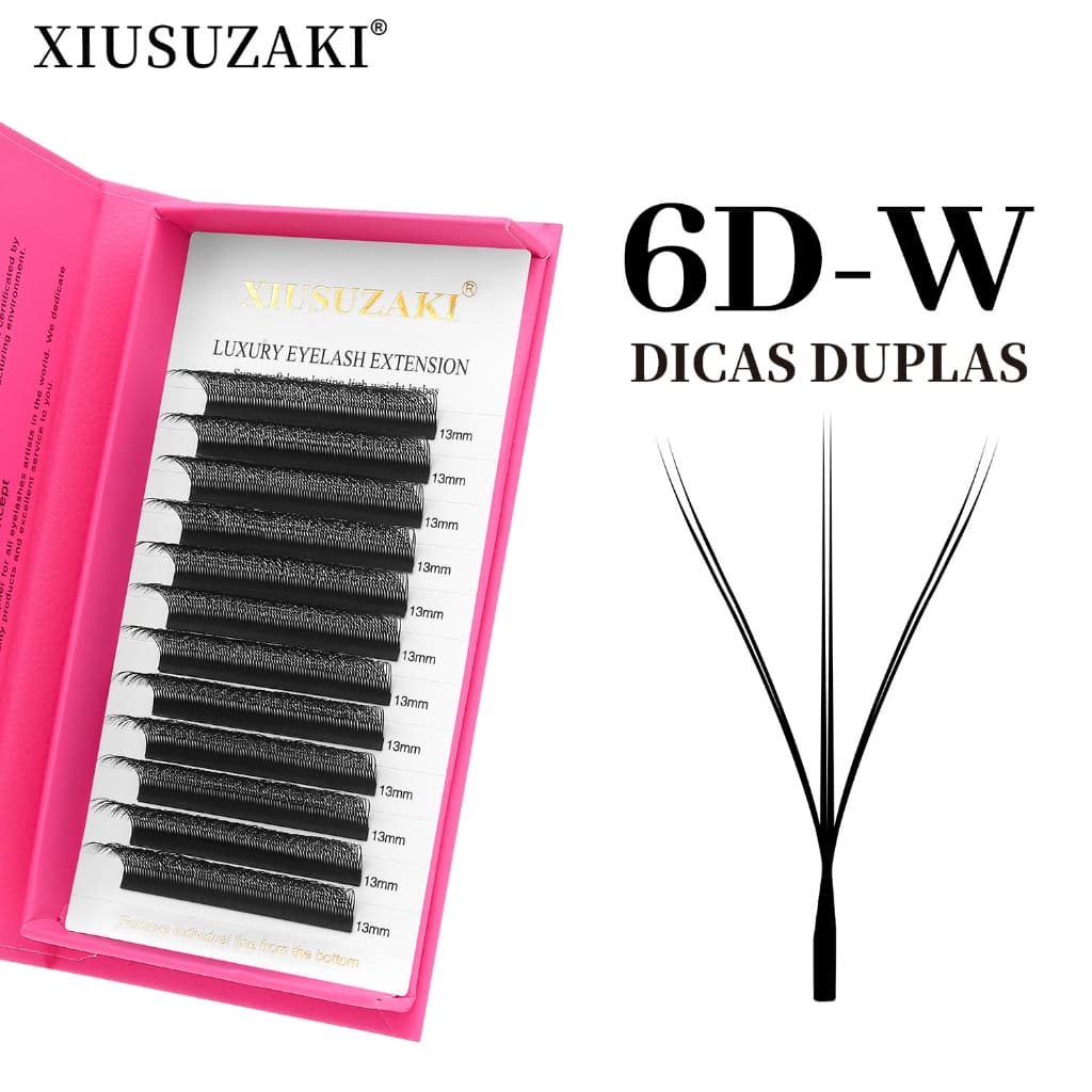 XIUSUZAKI Cílios 6D W Três pontas 3D Floração Automática Premade Volume Brasileiro Naturais Para Extensão De Cílios