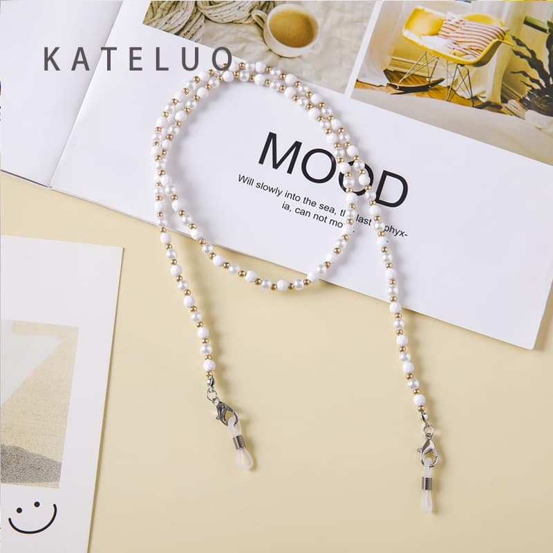 KATELUO Correntes De Óculos Com Contas Para Mulheres E Meninas , Cordão De Máscara Colorida Multifuncional YJL02