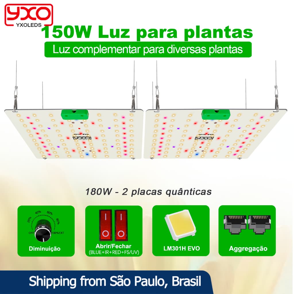 Espectro Completo Led Crescer Luz 65W 120W 180 Samsung LM301H EVO Regulável Lâmpada De Culpção Luzes Internas 110V/220V