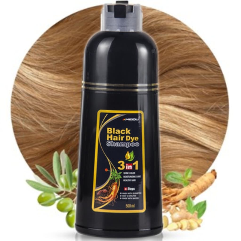 shampoo Para Cabelos Marrons 3 Em 1 , Mulheres E Homens , Preto Frescos