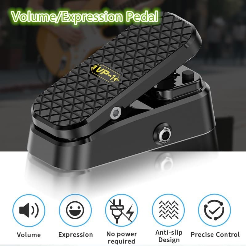 Pedal De Efeitos De Guitarra De Expressão De Volume 2 Em 1 Circuito Passivo Design Antiderrapante Silencioso