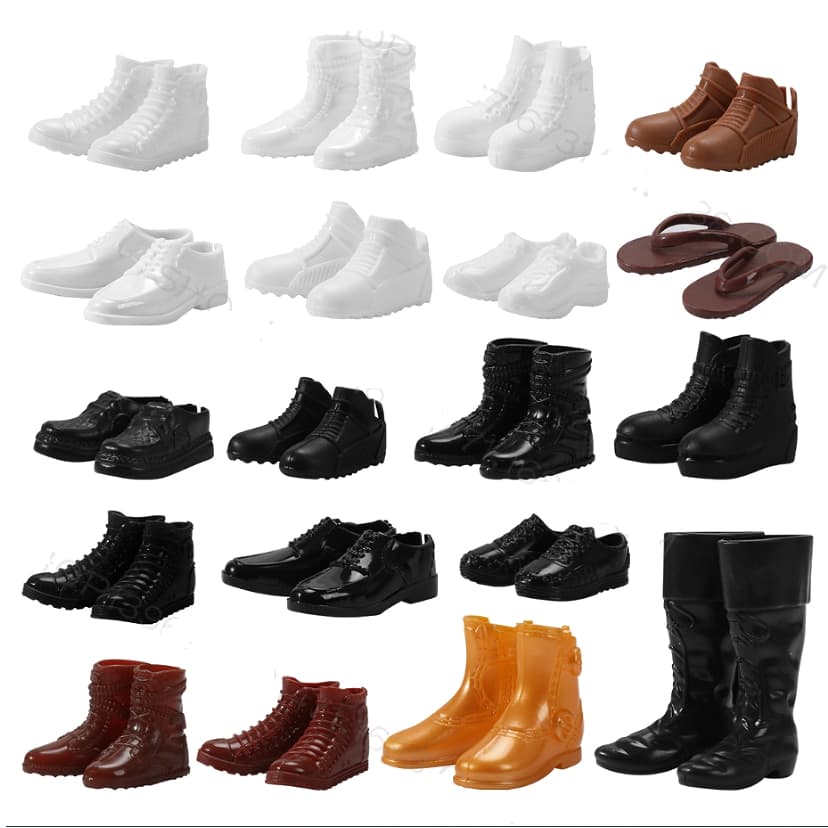 Sapatos de boneca femininos de 30cm/novo estilo sapatos de boneca masculina conjunto botas de boneca feminina