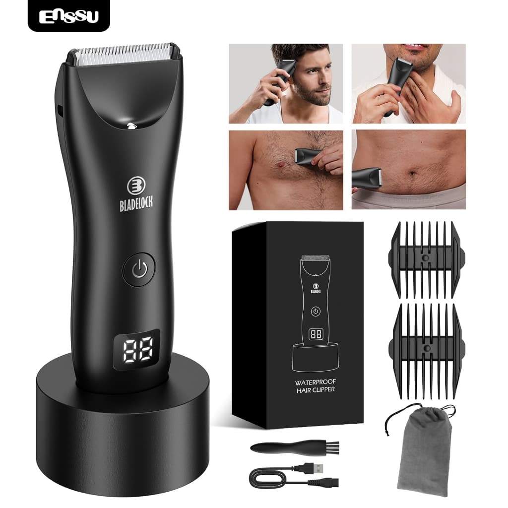 Máquina de Pelos com Lâmina Segura e Luz LED – Para Virilha, Peito e Axilas