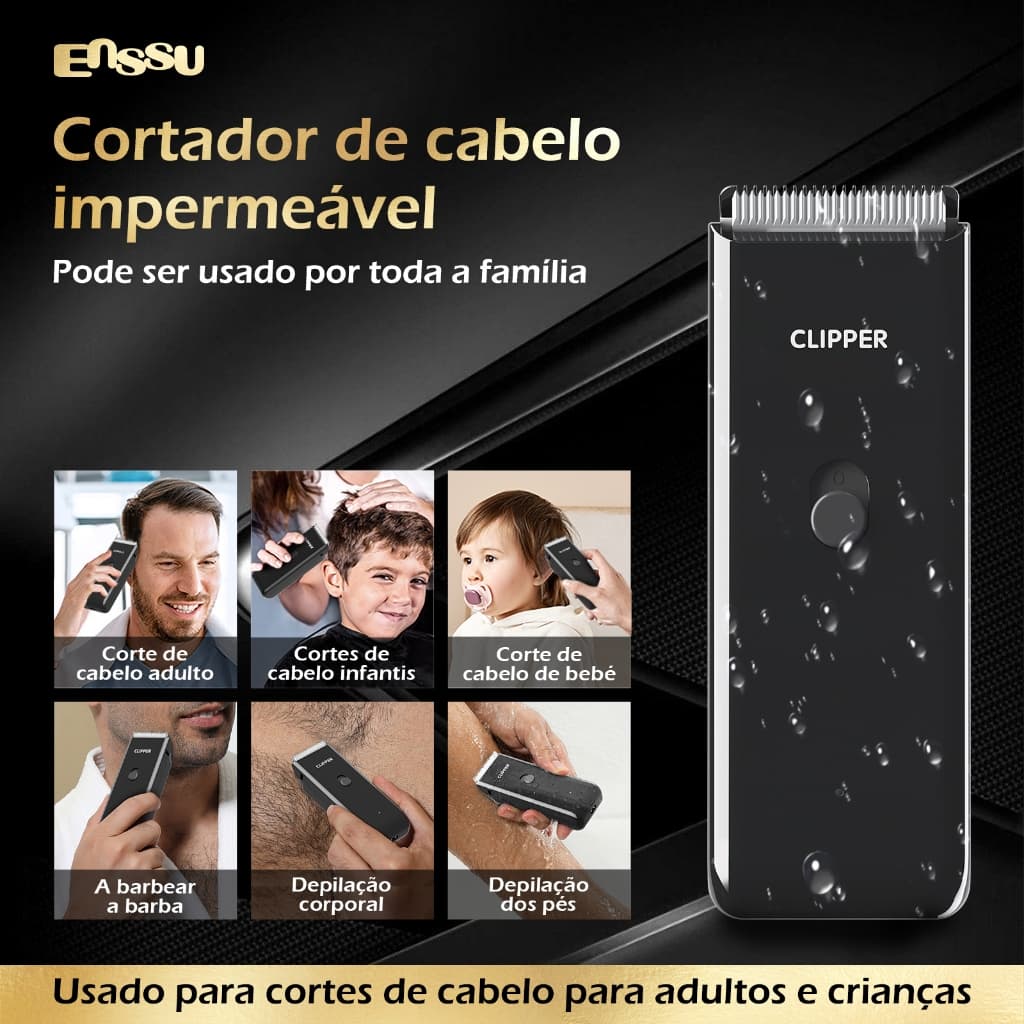 Aparador de Pelos com Lâmina de Cerâmica – Seguro para Virilha, Peito e Axilas