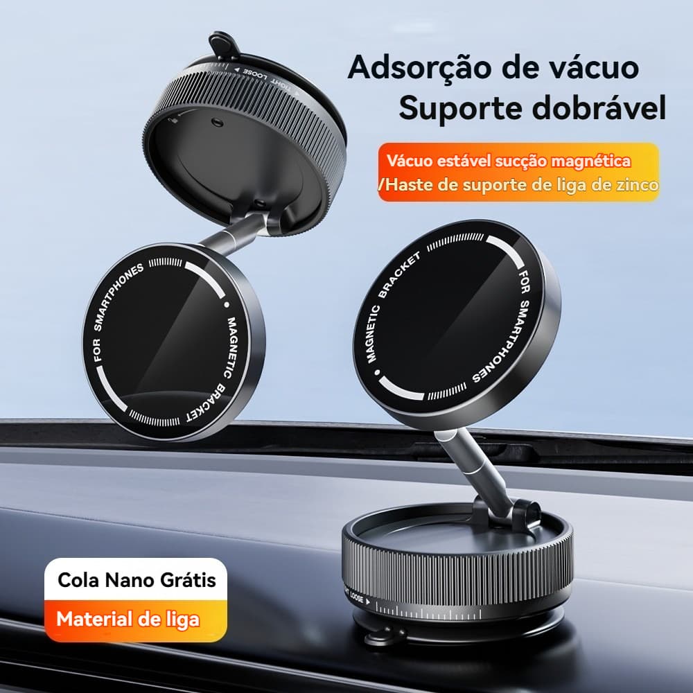 K10A 360 ° Ventosa Magnética A Vácuo Ajustável , Montagem De Telefone , Mãos Livres , Suporte Magnético Para Celular Car