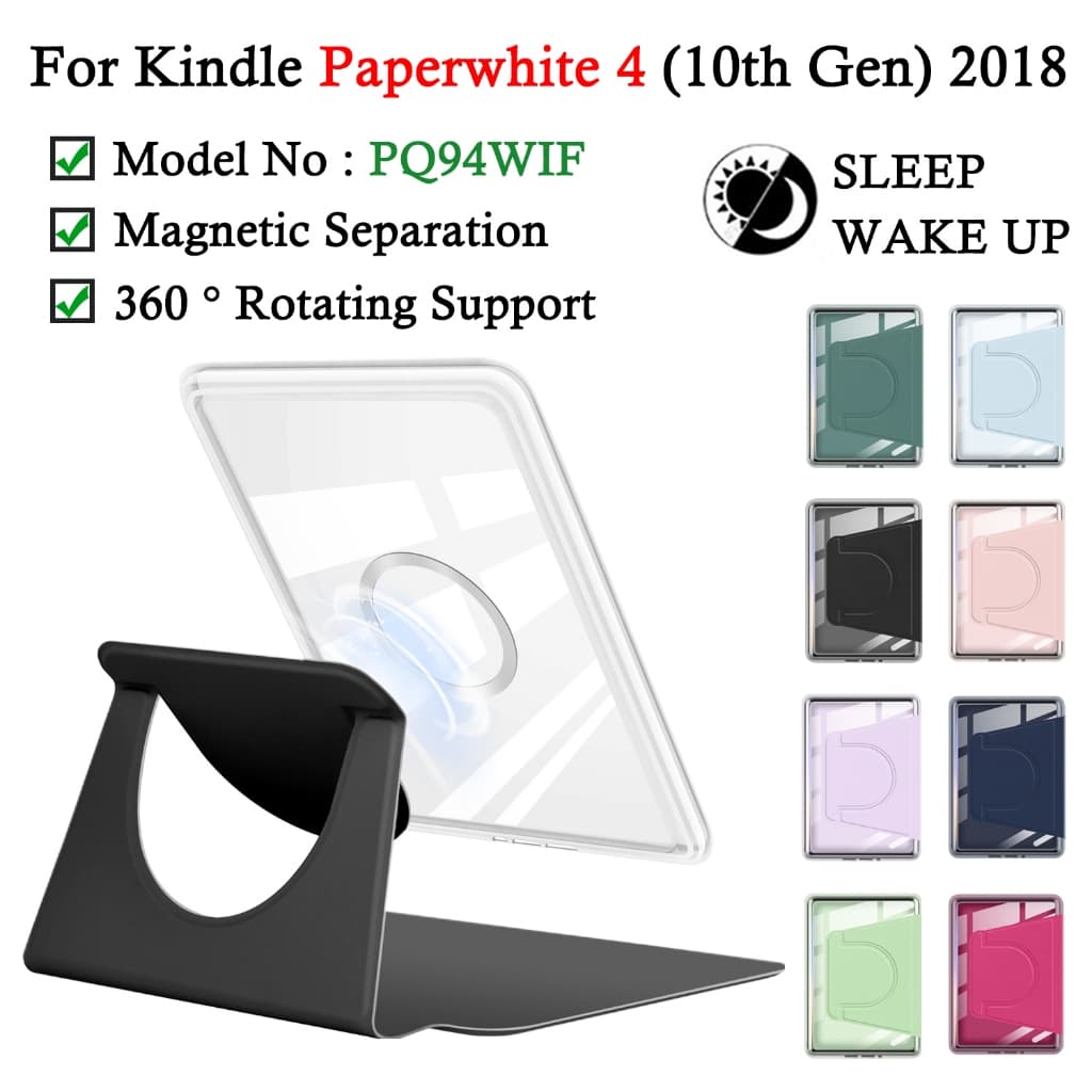 Para Kindle Paperwhite 4 10ª geração 2018 6.0'' PQ94WIF Acrílico Separação Magnética E-Reader Moda Capa