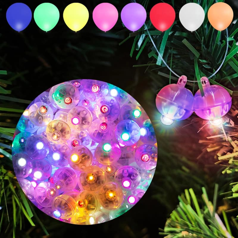 kit 50 Mini Bolinha Led para Balão a prova d'água para decoração de Aniversário 1.4cm Vida