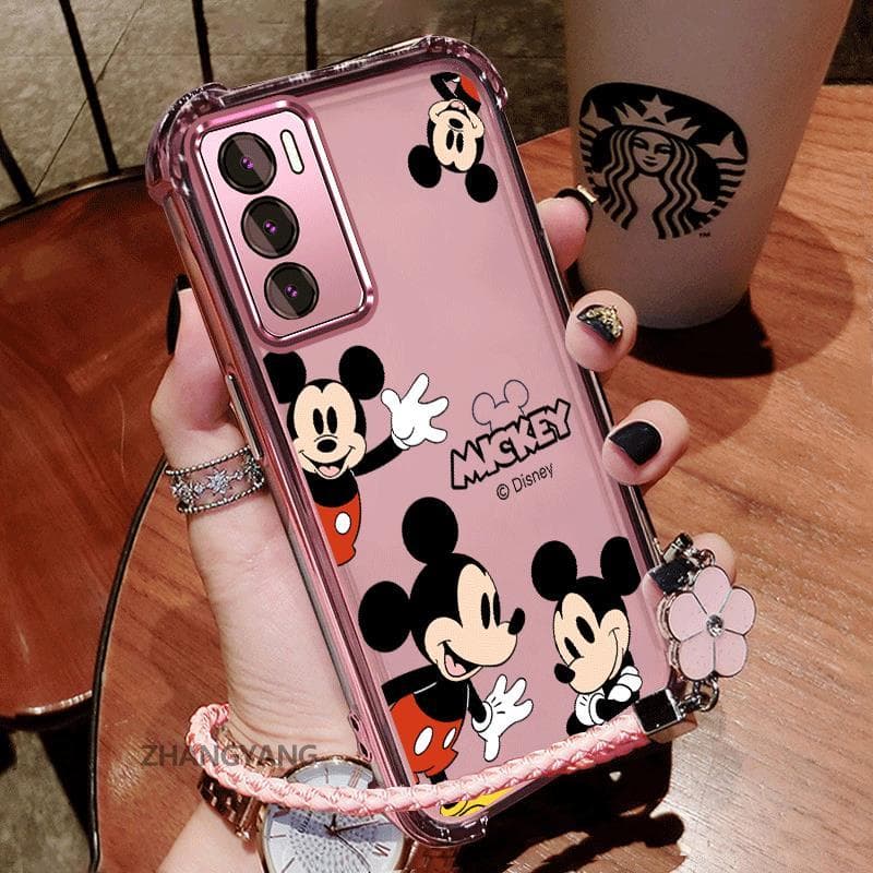Capa Para Realme C75 Silicone TPU À Prova De Choque Galvanizado De Telefone Estética Padrão De Personagem De Desenho Ani