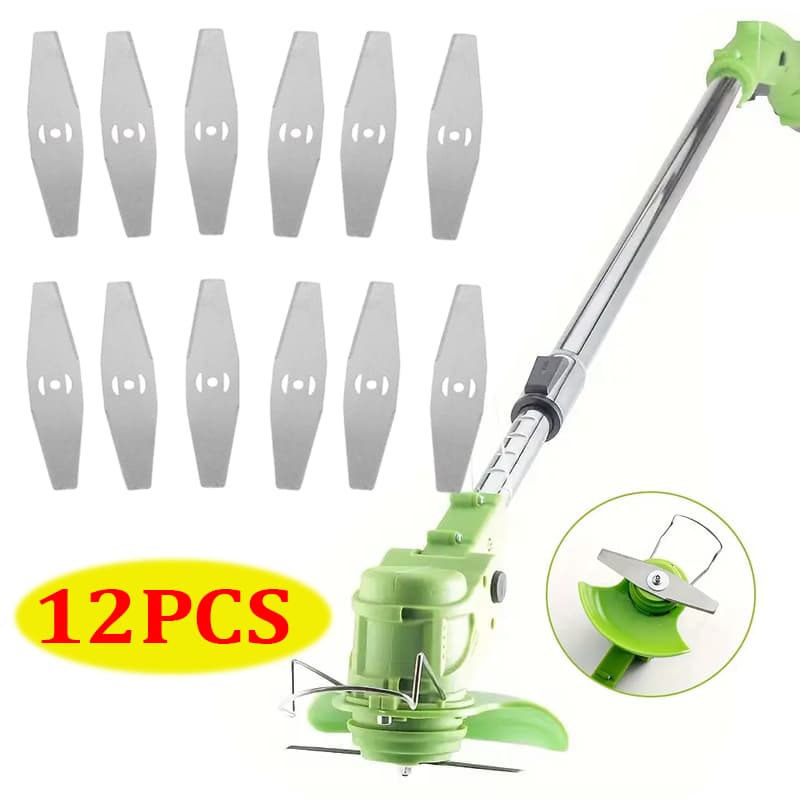 Kit 12 Peças De Lâminas Para Cortador De Grama Lâminas Aparador De Grama Acessórios Para Capinador