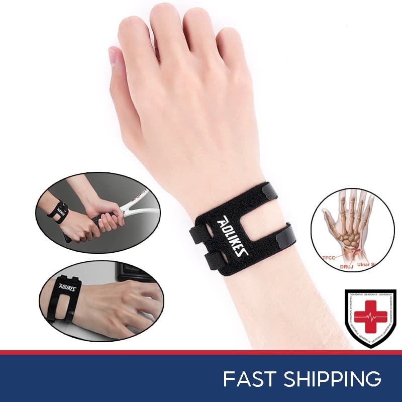 Pulseira Para Lágrimas TFCC | Furo Acolchoado Ulnar Suporte De Pulso Exercícios Cabe Em Ambos Os Pulsos