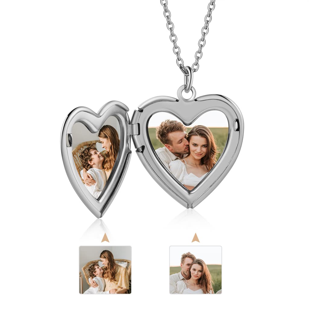 Colar Aço Inox Feminino Pingente Com Foto Personalizados Colar De Coração Com Foto Colar Com Foto