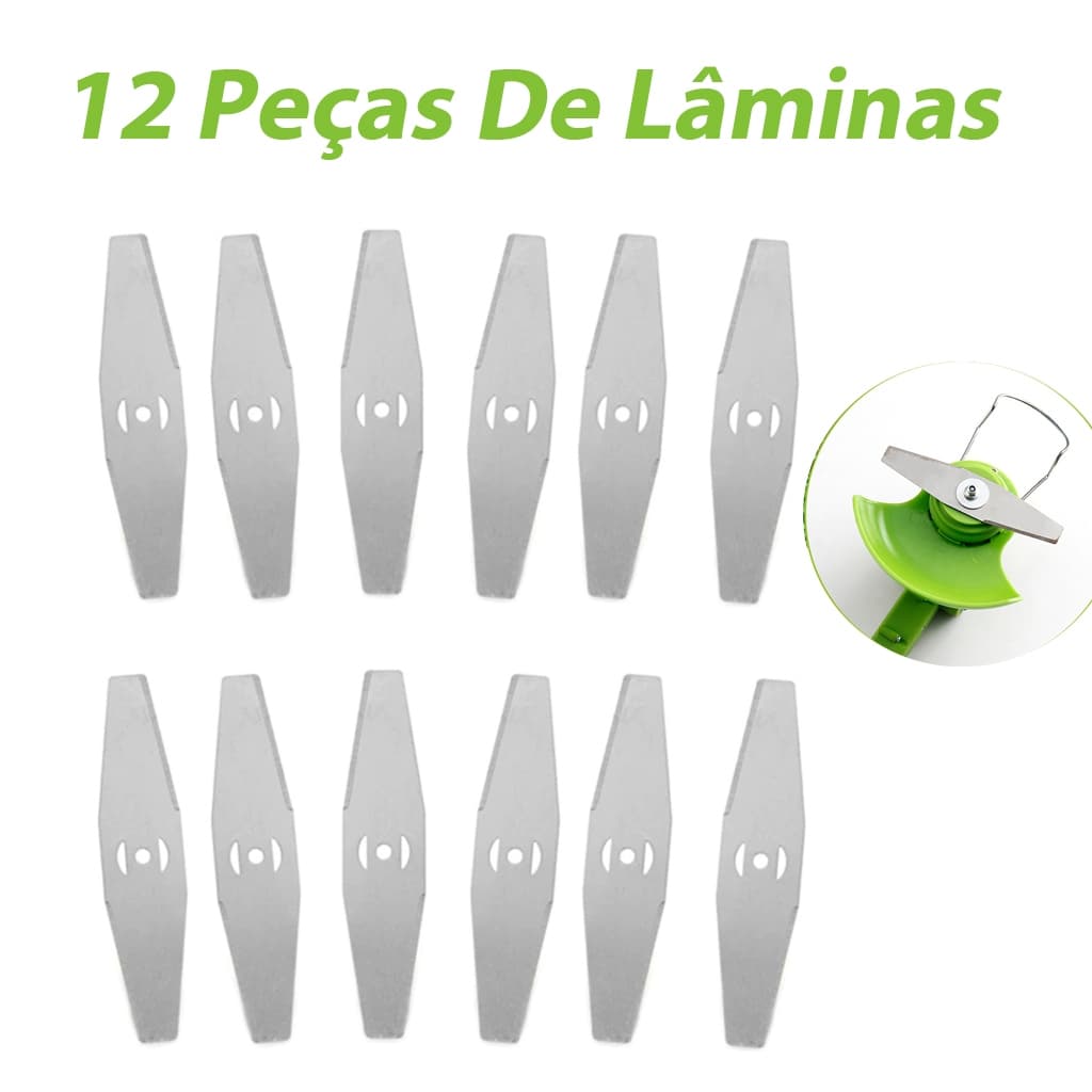 12 Peças De Lâminas Para Cortador De Grama Lâminas Para Aparador De Grama Acessórios Para Capinador