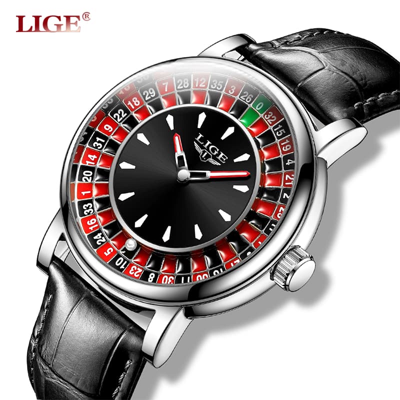 LIGE Design Quartz Man Watch Moda Criativa Mostrador Pulseira De Couro Casual Esportes Relógios À Prova D'água Para Home