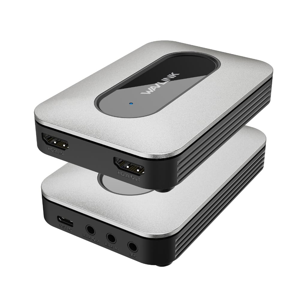 Placa De Captura De Vídeo WAVLINK 4K HDMI VRR Com Suporte Para Plug and Play Compatível Windows/Mac/Linux/Android