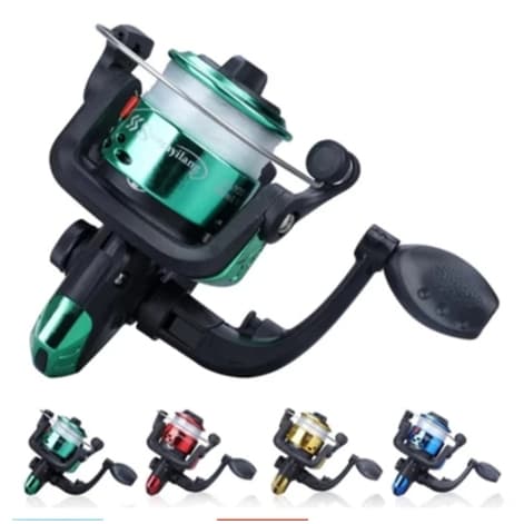 Molinete Pesca Ultra Light Micro Com Linha CoresDireito Esquerdo 03 rolamentos Intercambiável pesca leve.