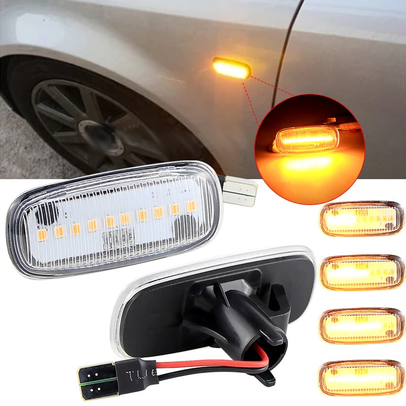 2Pçs LED Marcador Lateral Dinâmico Sequencial Da Luz De Sinalização De Giro Para Audi TT A2 8L A3 S3 B5 A4 S4 RS4 A6 S6