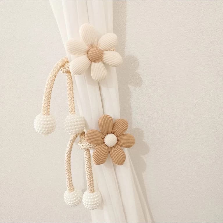 Fecho De Pérola Flor Tieback Cortina Clip Kids Room Cortinas Pendurados Acessórios Home Decor