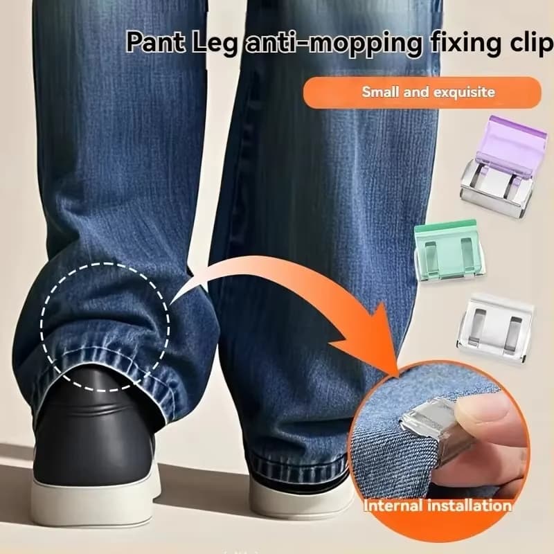 4 Pçs Clipes De Roupas Multi Função Calças Tiras De Perna Titular Pino Para Compridas Pernas Mangas