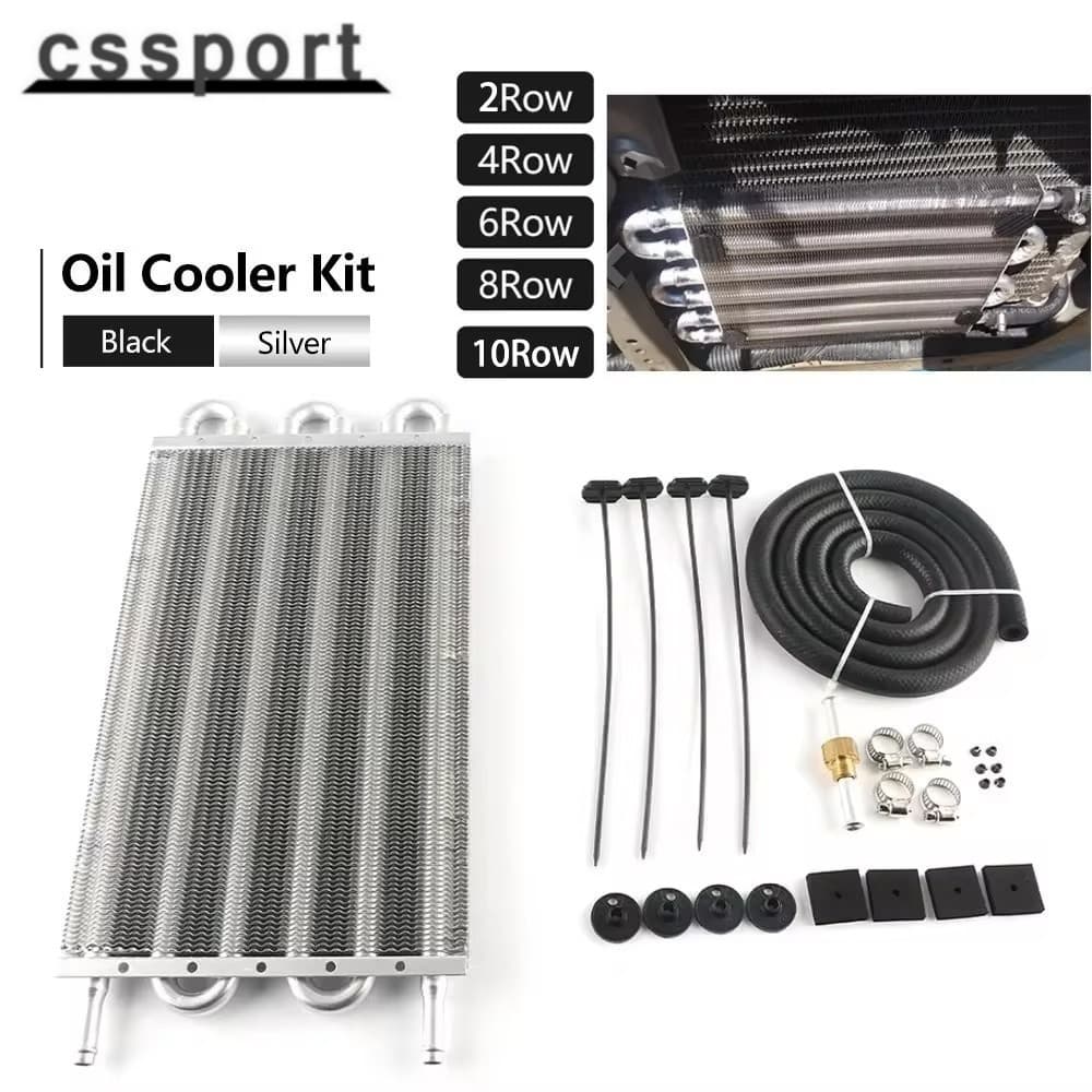 2 Fileiras 4 6 8 10 Universal Alumínio Transmissão Remota Refrigerador De Óleo Auto-Manual Kit Conversor De Radiador TOC