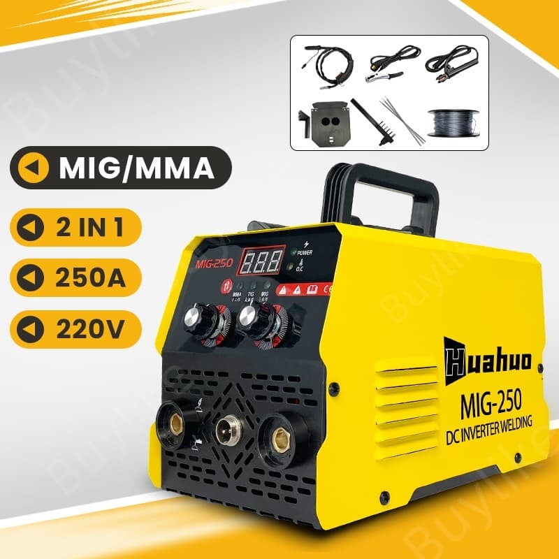 110V/220V Máquina De Solda Inversora  MIG-250 Portátil Soldador Manual De Arco De Metal De Alta Potência
