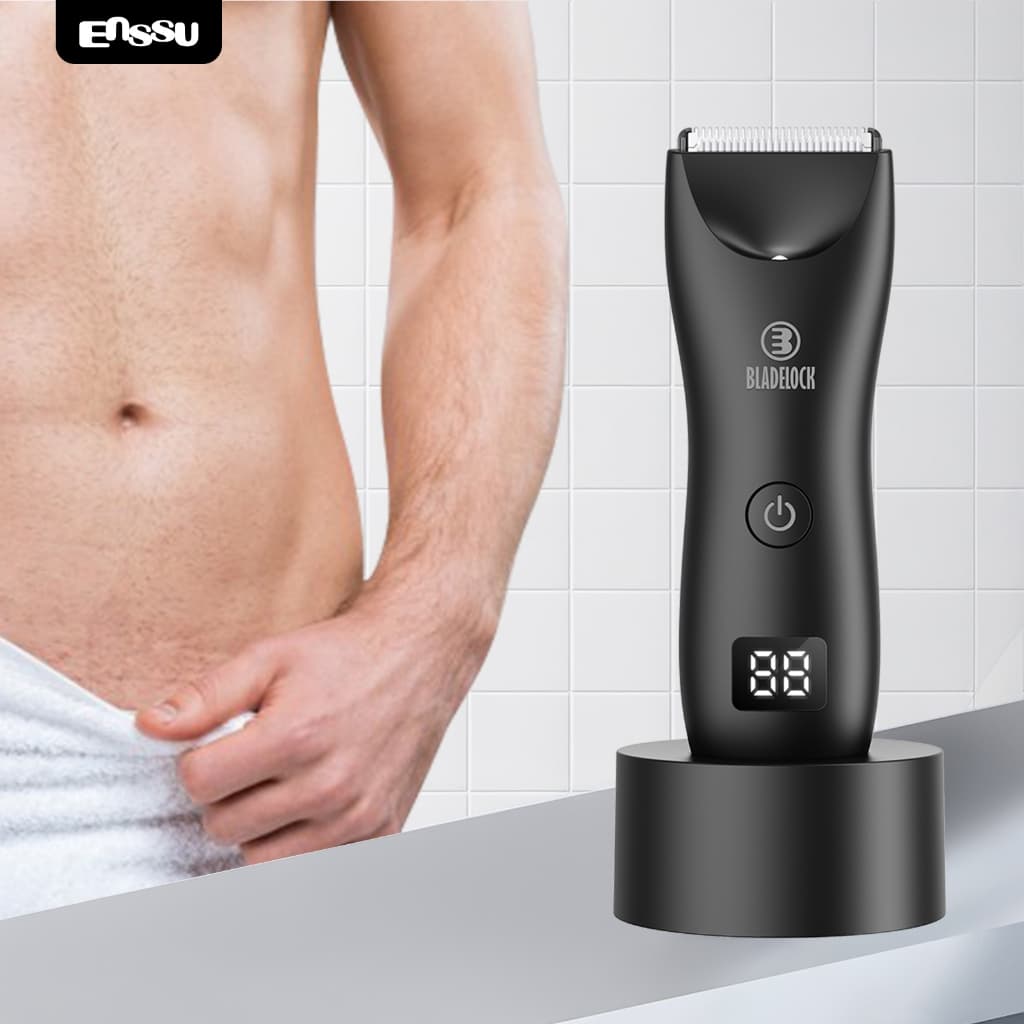 Máquina de Pelos com Lâmina Segura, LED, Base – Para Virilha, Peito e Axilas