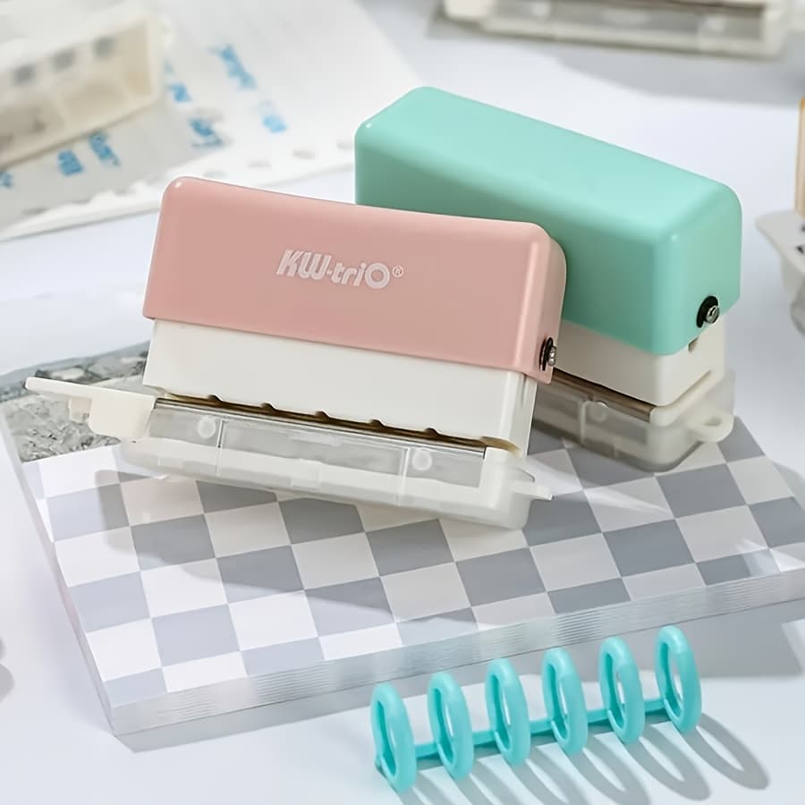 Furador 6 furos Manual para Papel Encadernação Artesanal A4/B5/A5
