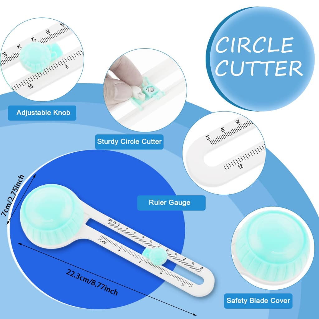 Cortador Circulo 10 a 32 cm diâmetro Guilhotina Refiladora Circular 360º