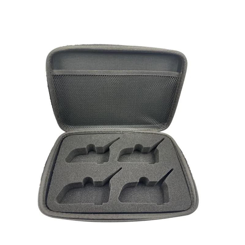 Bolsa Preta À Prova D'água 26x22x8cm EVA De Armazenamento Para Intercomunicador De Capacete De Motocicleta V4 V6