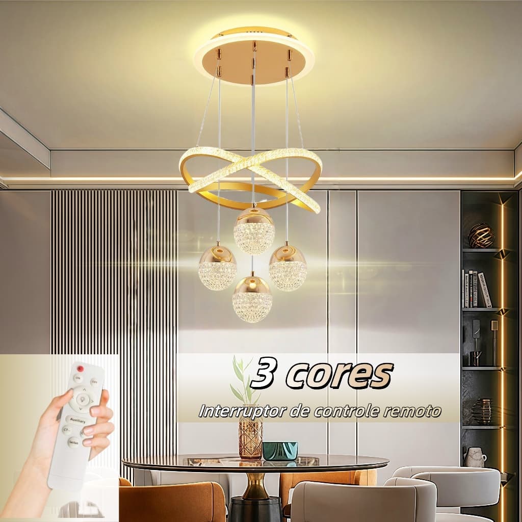 (3 Cores em 1)Restaurante lustre sala de jantar luz novo estilo simples cozinha luz quarto moderno simples