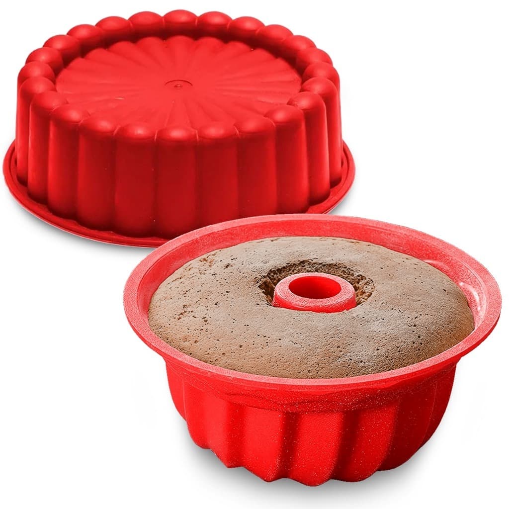 1/2 Formas de Silicone para Fritadeira de Ar Forno Freezer Microondas Assadeira ideal Bolo Pães e Doces