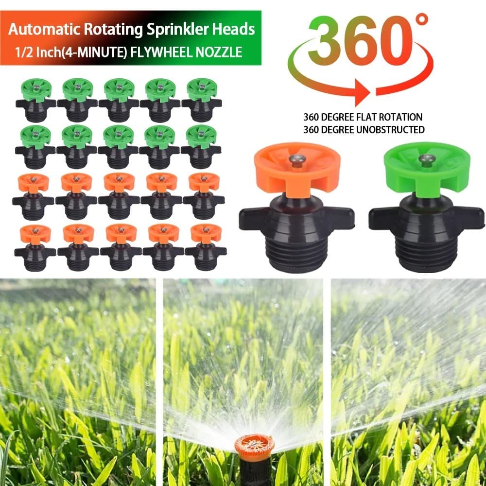 5/10 aspersores com bicos giratórios de 360 ​​graus para regar plantas e hortaliças.