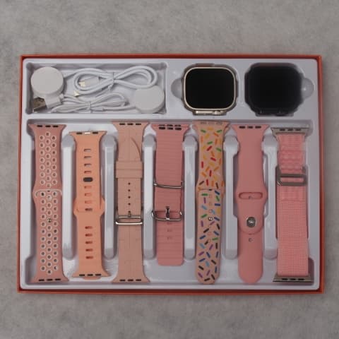 kit Smart watch Relógio inteligente 7in-2 Gift Voice chamada Heart RateTracker Relógios masculinos Relógio Feminino