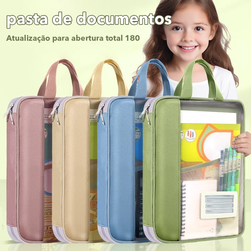 Frete Grátis! Bolsa de Documentos Transparente - Bolsa de Arquivo, Mão para Estudantes, Bolsa de Livros e para Testes