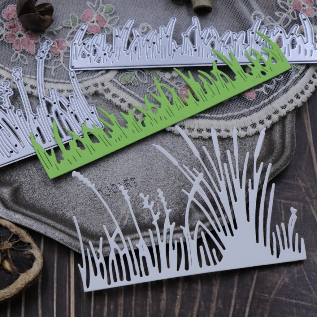 Páscoa , Primavera 2 Pçs/set Grama Corte De Metal Dados Papel Gravação Estêncil Scrapbooking Cartão DIY Artesanato Corta