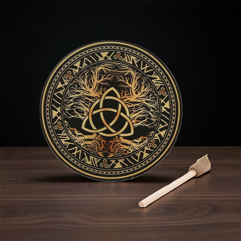 Instrumento De Percussão De Tambor Shaman A Árvore Da Vida Tambores Siberianos Abrir Mão